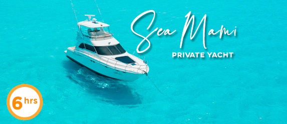 Cancun Yacht Sea Mami 52 ft Sea Ray Flybridge (6 hrs)
